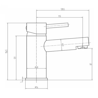 Wall Mounted Concealed Valve Wash Basin Faucet With Thermostatic Control