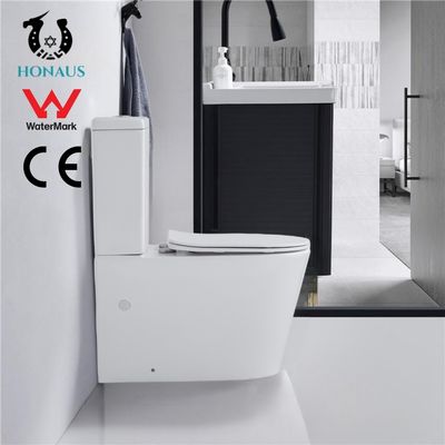 Glazed Trapway Ceramic Toilet Bowl Floor Mounted Water Closet Standard Slow Down Seat