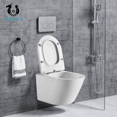 Customized Rimless Bathroom Toilet Bowl Washdown Wall Mounted Commode