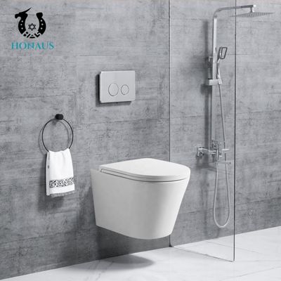 Modern Rimless Wall Mounted Toilet Bowl Western Bathroom Commode Customized