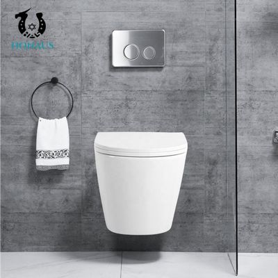 Modern Rimless Wall Mounted Toilet Bowl Western Bathroom Commode Customized