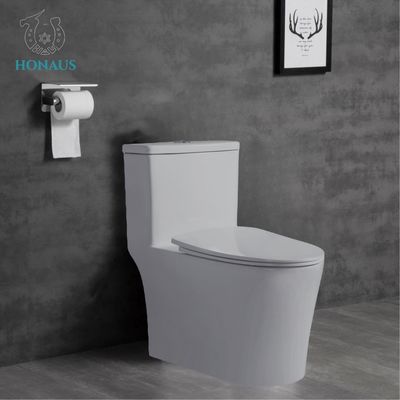 Modern Siphonic Close Coupled Bathroom Toilet Bowl Inodorous Single Piece Commode