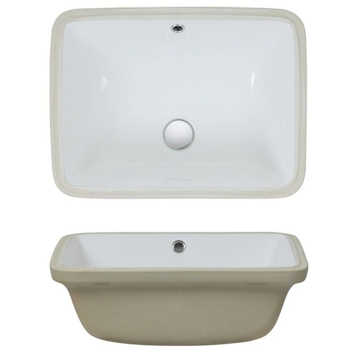Rectangular Undermount Inset Cloakroom Basin Inset Vessel Sink CUPC